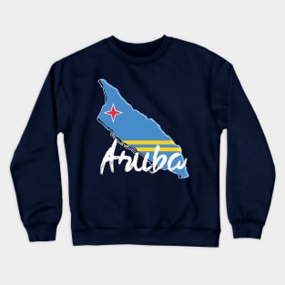 Aruba Map and Flag Crewneck Sweatshirt